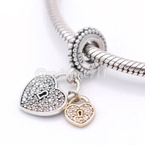 Authentic Pandora Love Locks Charm with Clear Zirconia - 791807CZ